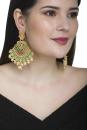 Gold plated chandbali earrings