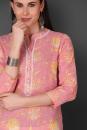 pink linen cotton kurta set