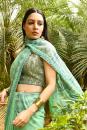 Green saree blouse