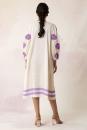 Bahaar Lilac Rose Sleeves Linen dress