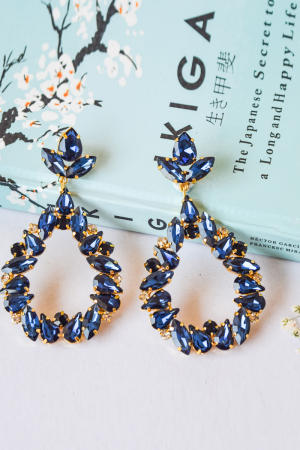 Blue Crystal Tala earrings 