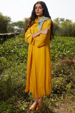 Yellow  organic cotton Fleur Dress