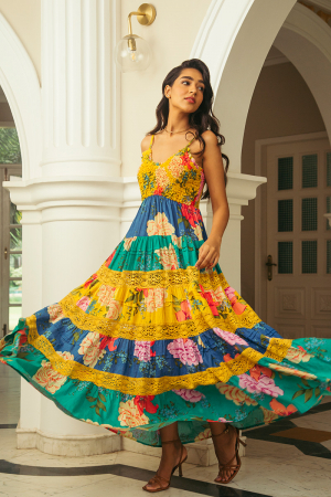 multi-color cotton sebeili dress