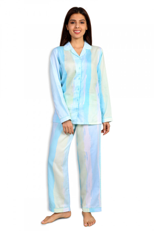 Blue Big & Bold Adult Pure-cotton Nightsuit