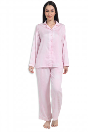 Pink Candycane Adult Pure-cotton Nightsuit