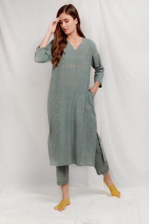 sage green sanskrit tunic set